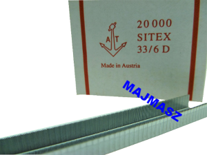 SITEX 33/6 D  zszywki przemysłowe Anker-tex do tkanin model 33 opakowanie 20000szt