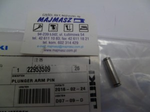 Część JUKI nr. kat. 22953509 / SWORZEŃ DO STĘBNÓWKI DDL / PLUNGER ARM PIN