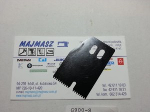 G900-S # G900S blaszka popychacz materiału grubość 0,2mm do przyrządy do zakładek G900 ZAMIENNIK TAIWAN