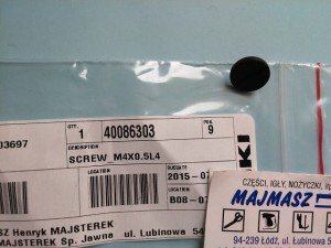 Część JUKI nr. kat. 40086303 / SCREW_M4X0.5L4