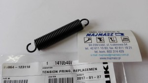 Część JUKI nr. kat. 14105407 / TENSION PRING, REPLACEMENT PART FOR 135-19004