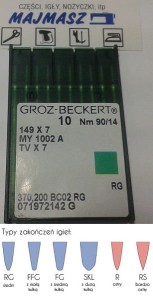 igły szwalnicze GROZ-BECKERT 149x7 ostre