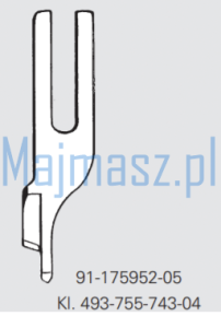 Część MAIER do Pfaff Nóż nr kat. 91-175952-05