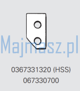 Część MAIER do Dürkopp Nóż nr kat. 0367331320 HSS # 067330700