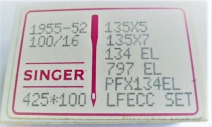 igły szwalnicze SINGER 135x5 (135x7) LEWE ostre grubość 100/16