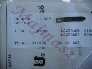 21-389 sprężynka  oryginał  UNION SPECIAL
