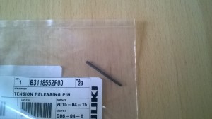 Część JUKI nr. kat. B3118552F00 / TENSION RELEASING PIN