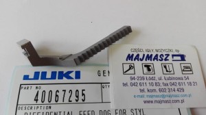 Część JUKI nr. kat. 40067295 / DIFFIRENTIAL FEED DOG FOR STYL
