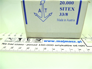 SITEX 33/8 C  zszywki przemysłowe Anker-tex do tkanin model 33 opakowanie 20000szt
