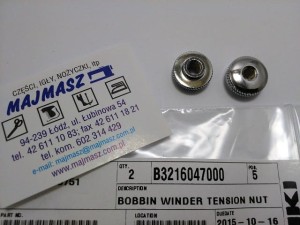 Część JUKI nr. kat. B3216047000 / NAKRĘTKA NAPRĘŻACZA/BOBBIN WINDER TENSION NUT
