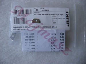 131-11000 blaszka docisk nitki oryginał JUKI # 13111000