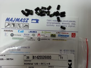 Część JUKI nr. kat. B1425526000 / SCREW 1/8-44 L=6
