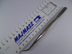 Pęseta zagięta 16 cm penseta stalowa