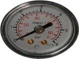 Manometr z gwintem zewnętrznym 1/8" do  6  bar  do  wytwornic  pary  i  stołów prasowalniczych  Battistella  VAPORBABY, VAPORINO   MAXI   INOX,   SATURNINO, BARBARA,  VULCANO,  ARGO,  SATURNO V, EUROVAPOR, MAGICVAPOR