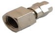 Nypel 1/4” z baryłką zaciskową na rurkę 6mm  –  manometr  do  wytwornic  pary typu Comeleco i Pratika oraz stołów typu Comelux Maxi C5 i Futura RC5.