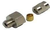 Nypel 1/8” z baryłką zaciskową na rurkę 6 mm  –  manometr  do  wytwornic  pary typu Comeleco i Pratika oraz stołów typu Comelux Maxi C5 i Futura RC5.