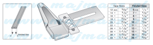 Oprzyrządowanie SUISEI nr kat. A36-20 zwijacz do szycia szlufek do dwuigłówki / Bias Loop Folder for Two Needle Machine