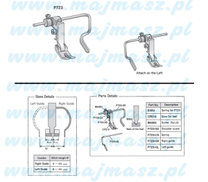 Oprzyrządowanie SUISEI nr kat. 9646N wkręt do P723 & P723NF / Screw for P723 & P723NF