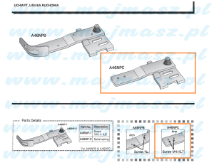 Oprzyrządowanie SUISEI nr kat. A46NPC uchwyt do A46NP / Swing Bracket for Special Machine