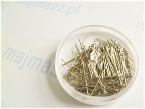 ST02 szpilki krawieckie stalowe twarde 30mm pudełko opakowanie 20g