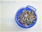 SK-01 Szpilki krawieckie stalowe kolorowe 30mm pudełko 10g