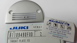 Część JUKI nr. kat. B1109490F0D / THROAT PLATE FD