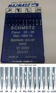 igły szwalnicze SCHMETZ DVx57 ostre