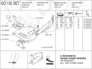 CF GO132 X 25 lamownik składający na pół łamany do PFAFF487