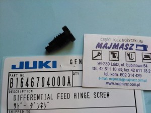 Część JUKI nr. kat. B1646704000A # B1646-704-000-A/ DIFFERENTIAL FEED HINGE SCREW