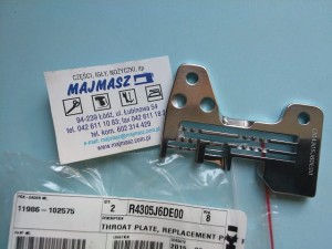 Część JUKI nr. kat. R4305J6DE00 / THROAT PLATE, REPLACEMENT PART FOR R4305-J0D-E00