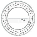 kątomierz z plexi 360 stopni, średnica 150mm