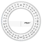 kątomierz z plexi 360 stopni, średnica  200mm