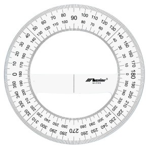 kątomierz z plexi 360 stopni, średnica  200mm