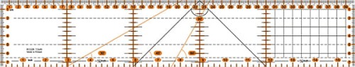 Przezroczysta płytka z podziałką Leniar 10323 o wymiarach 7,5 na 40 cm