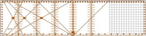 Płytka z podziałką 15x60 cm linijka do patchworku 10325