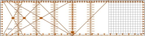Profesjonalna płytka z podziałką Leniar 10325 o wymiarach 15x60 cm do patchworku.