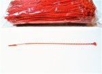 Łączniki ręczne 125mm regulowana długość CZERWONE koraliki 08354-0 "5` SECUR-A-TIE RED NY" 