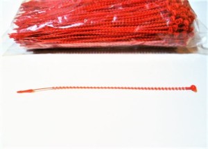 Łączniki ręczne 125mm regulowana długość CZERWONE koraliki 08354-0 "5` SECUR-A-TIE RED NY" 