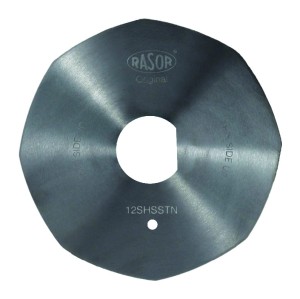 LA 12SHSSTN Rasor ostrze tarczowe/nóż 120mm, 8-kątne HSS STEEL pokrywane tytanem  T.I.N. COATED