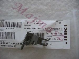 131-92406 ząbki tylne oryginał JUKI # 13192406