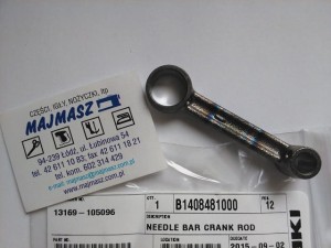 Część JUKI nr. kat. B1408481000 KORBA PODCIĄGACZA DO STĘBNÓWKI MH 481 / NEEDLE BAR CRANK ROD