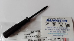 Część JUKI nr. kat. 22933204 # 229-33204 /  WKRĘTAK ŚRUBOKRĘT MAŁY dł. 85mm/SCREW DRIVER, SMALL