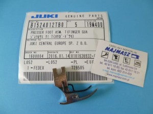 Część JUKI nr. kat. B1524012TB0 / STOPKA Z OSŁONĄ DO STĘBNÓWKI DDL / PRESSER FOOT ASM. T(FINGER GUA