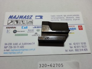 320-62705 # 32062705 kowadełko 26mm do dziurkarki odzieżowej Juki MEB-3200 ZAMIENNIK TAIWAN