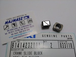 Część JUKI nr. kat. B141423200A / KOSTKA KRZYWKI DO RYGLÓWKI, DZIURKARKI/CRANK SLIDE BLOCK