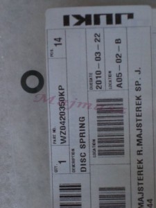 WZ-0420350-KP podkładka  oryginał JUKI # WZ0420350KP