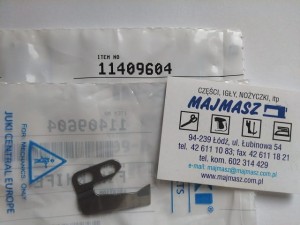 Część JUKI nr. kat. 11409604 NÓŻ STAŁY DDL / FIX KNIFE