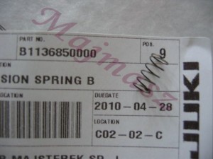 B1136-850-000 sprężynka napinająca nitkę na igielnicy oryginał JUKI # B1136850000