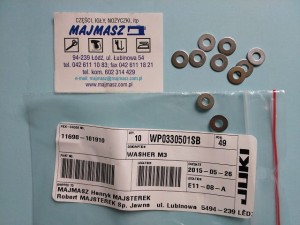 Część JUKI nr. kat. WP0330501SB / WASHER M3
