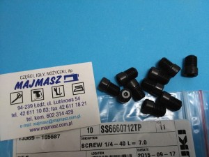 Część JUKI nr. kat. SS6660712TP / SCREW 1/4-40 L= 7.0